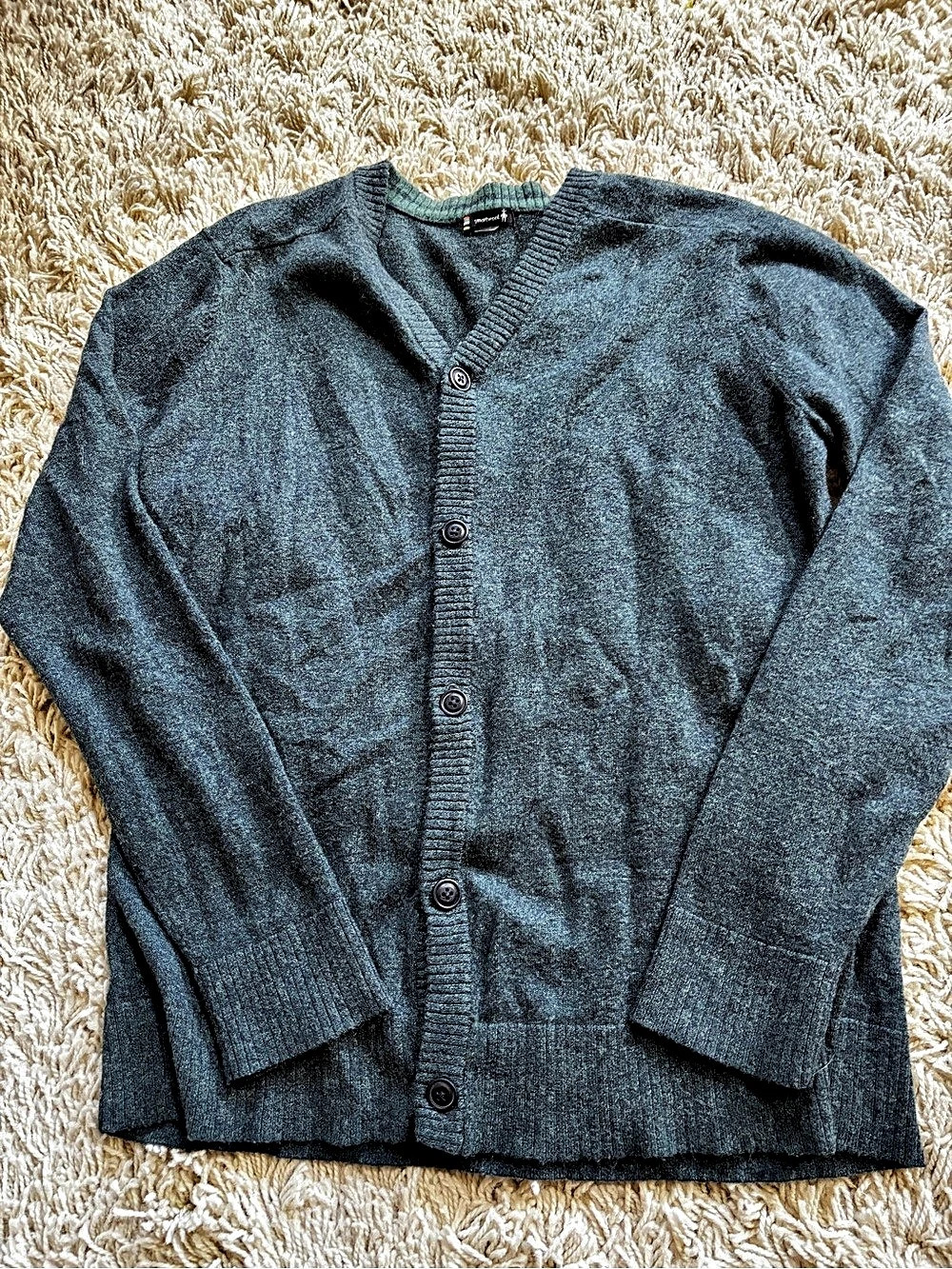 Smartwool Merino Wool Cardigan in Gray Size Medium